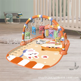 0-36 Months Newborn Baby Music Piano Game Mat Cross-Border Baby Fitness Stand Music Pedal Toy