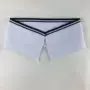人字针织领条纹提花衣领