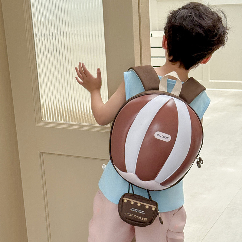 Jardín de infantes mochila creativa 3D de globos calientes mochila para niños y niñas mochila de cáscara de huevo para niños