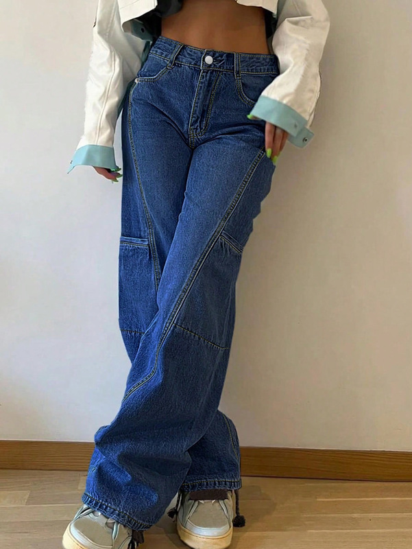 ATC70547#欧美速卖通wish新款女式潮流休闲牛仔直筒裤|undefined