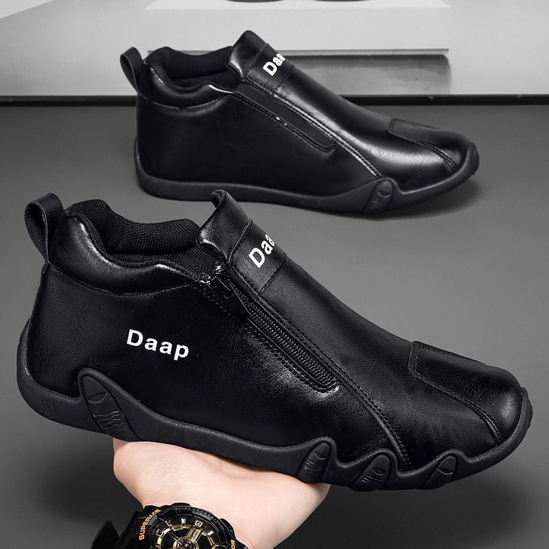 Autumn Men's Shoes 2025 New High-Top Casual Shoes Men's Work Shoes Trendy Versatile Outdoor Hiking Shoes