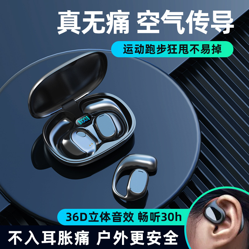 2023 cross-border new sports Bluetooth headset ear-mounted wireless long endurance high sound quality running noise reduction headset