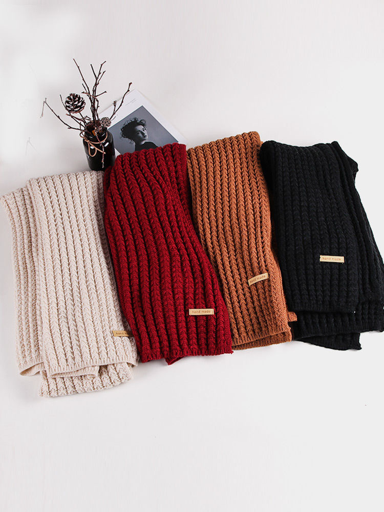 Extended Windproof Solid Colour Scarf For Women Elegant Scarf_voghion.com