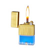 Creative transparent oil tank kerosene lighter windproof personality is crispy and crispy, retro -style sand wheel lighter wholesale