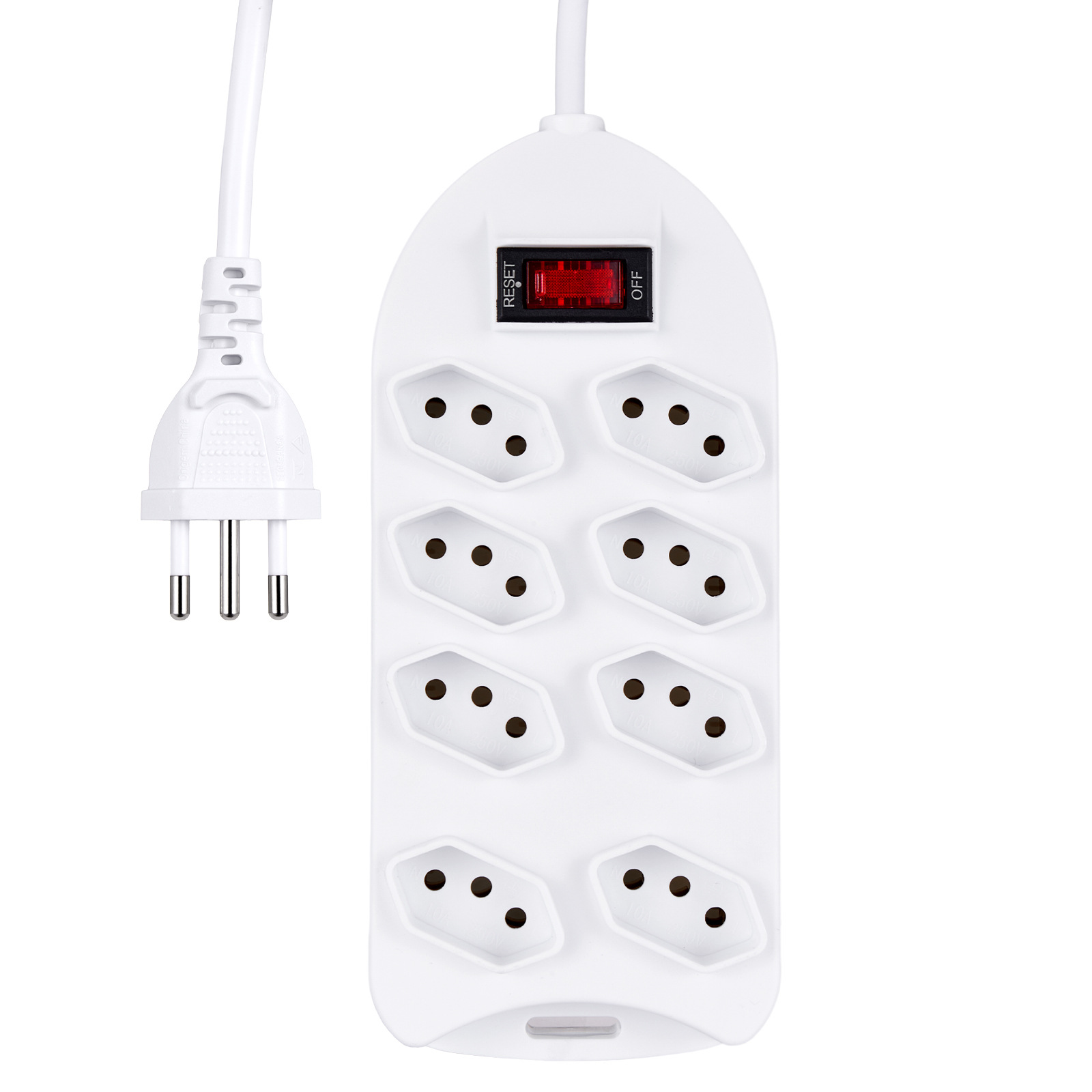 排插巴西大功率阻燃过载保护纯铜大电流空调办公旅游SL-7508插排