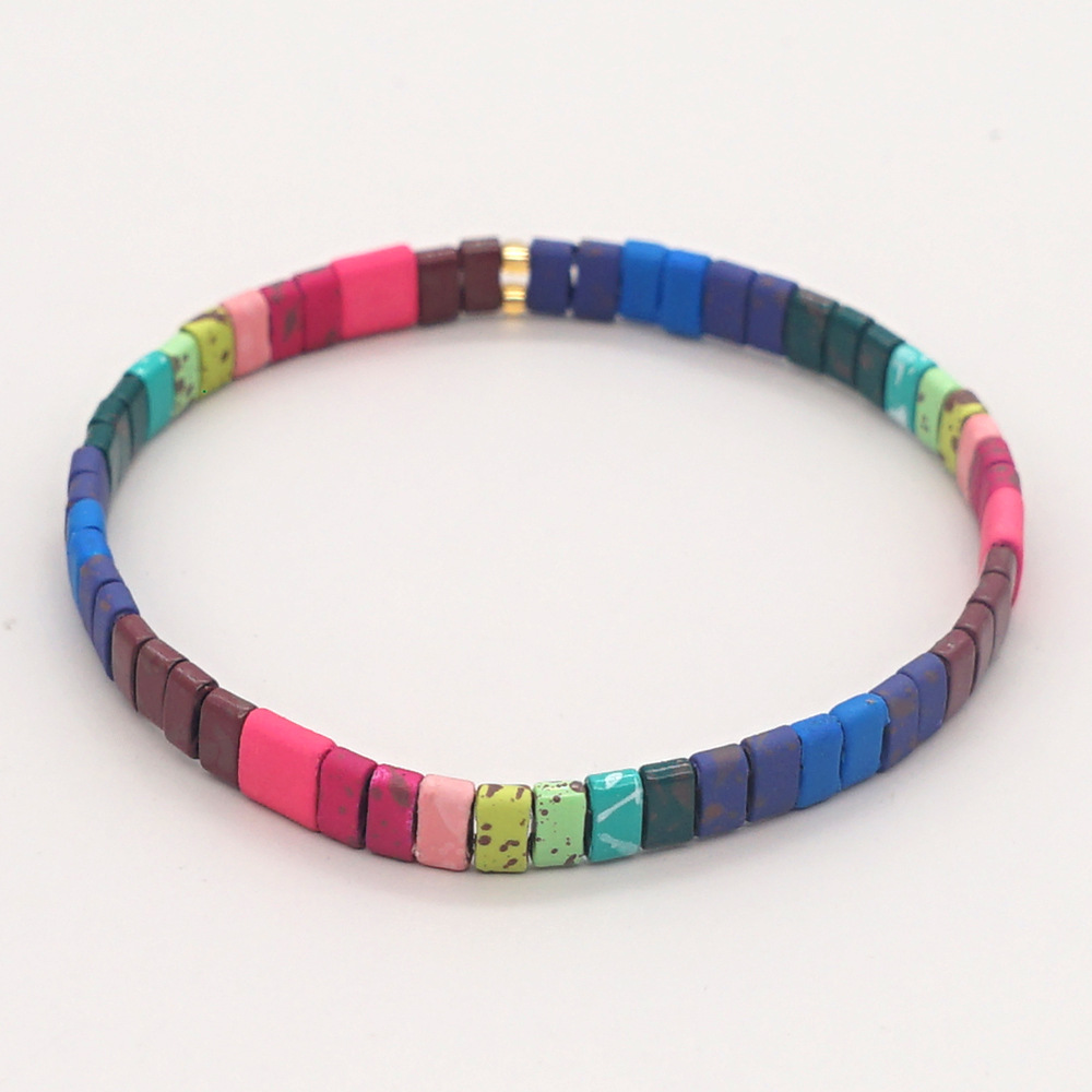 Nihaojewelry Wholesale Jewelry Bohemian Multi-layered Woven Colorful Paint Beaded Bracelet display picture 49