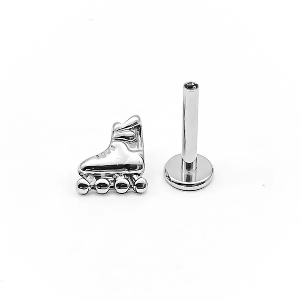 Titanium natural color single jewelry toe skates