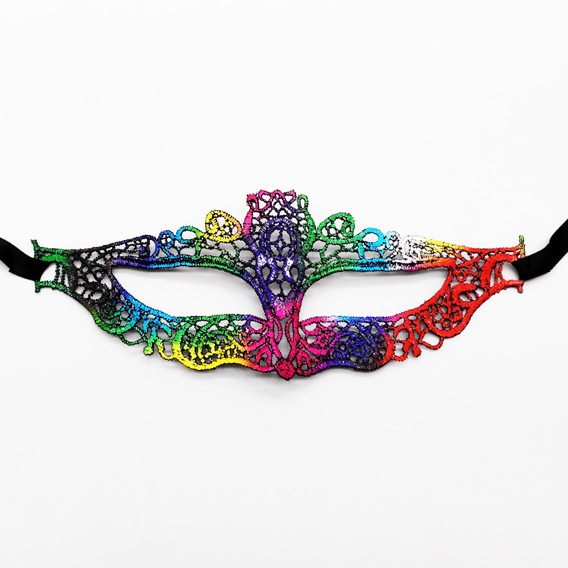 Máscaras de encaje transfronterizas, máscaras de encaje de fiestas de Halloween, máscaras de ojos especiales para carnaval de Halloween