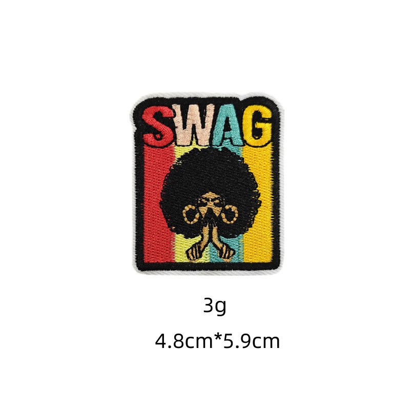 2g Weight Clothing Sticker Patches Classification 1 Piece Quantity Nonwoven, Polyester Material Human, Letter Pattern Cute Style 1 Piece Cute Human Letter Nonwoven Polyester Clothing Sticker Patches 无