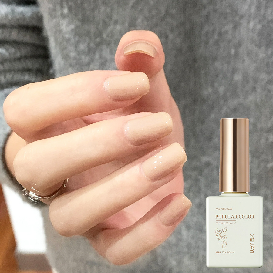 Pure Color new white nail polish glue nude transparent nail polish shop special high-grade nail polish lasting firm Factory wholesale