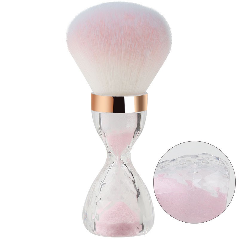 Brocha para Polvo de Manicura y Maquillaje de Nylon Suave para Limpieza de Uñas y Colorete