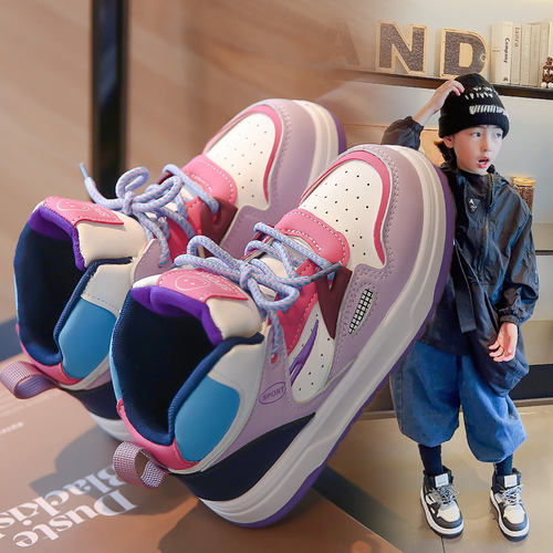 Children's sneakers new style  autumn comfortable high-top medium and large children's sports shoes casual shoes student running shoes children's shoes