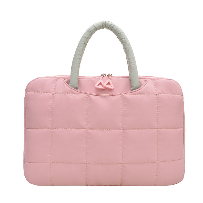 Bolsa de computadora portátil de gran capacidad de textura simple de 16 pulgadas bolsa de portátil casual versátil