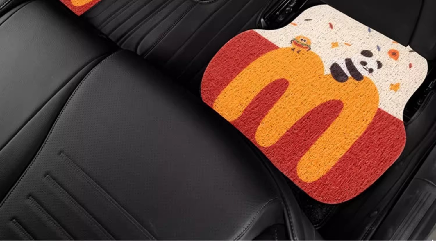 Cartoon Cute Car Floor Mats, Non-Slip Mud Scraping Dust Removal Mats, Dirt-Resistant and Wear-Resistant Wire Ring Floor Mats, Cuttable Car Floor Mats