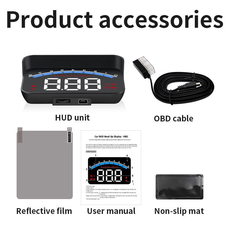 Cross-border exclusive car head-up display OBD2 fault code clearing diagnostic tool with high-brightness LED display