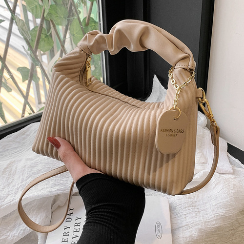 High-Quality Striped Tote Bag  New Style Unique Design Single Shoulder Crossbody Bag Trendy Versatile Handbag Women Wholesale