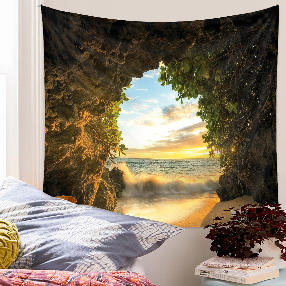 Retro Vacation Landscape Polyester Fiber (polyester) Tapestry Artificial Decorations display picture 9