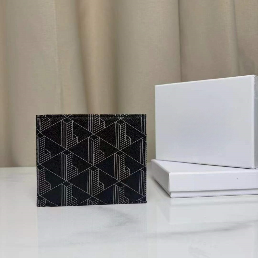 Unbranded Geometric Pattern Bifold Wallet Black