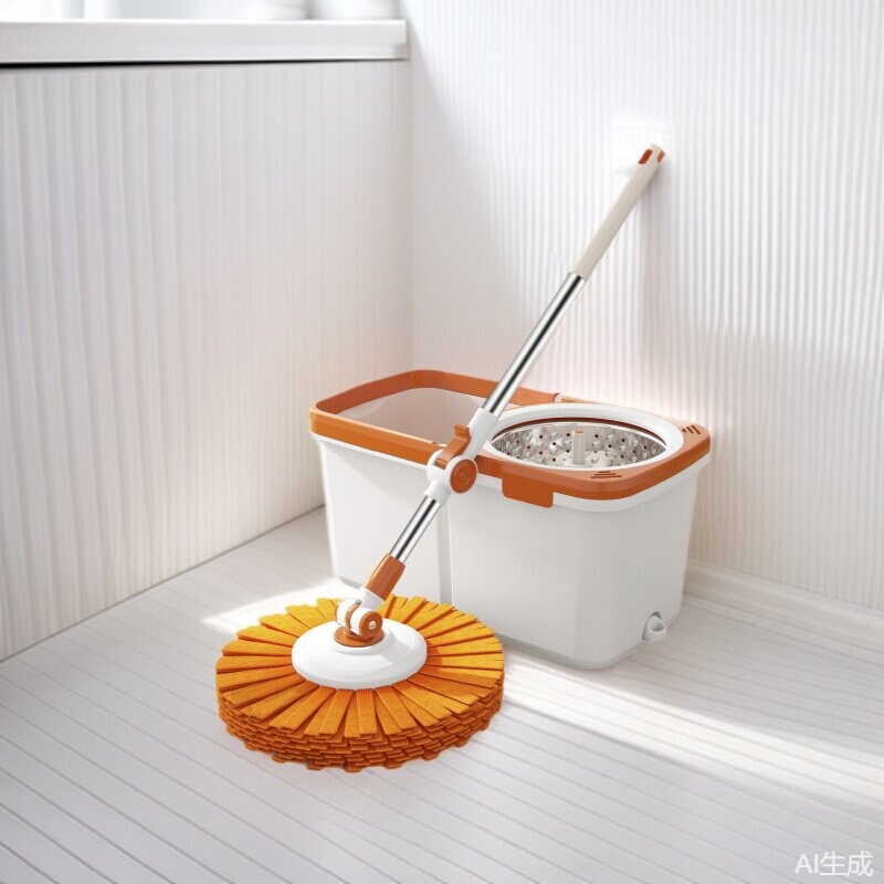 Factory Direct Supply Rotating Mop with Dehydration Bucket, 2025 New Model, One-Step Cleaning for Home, 2025 New Model Factory Direct Supply Rotating Mop with Dehydration Bucket, 2025 New Model, One-Step Cleaning for Home, 2025 New Model
