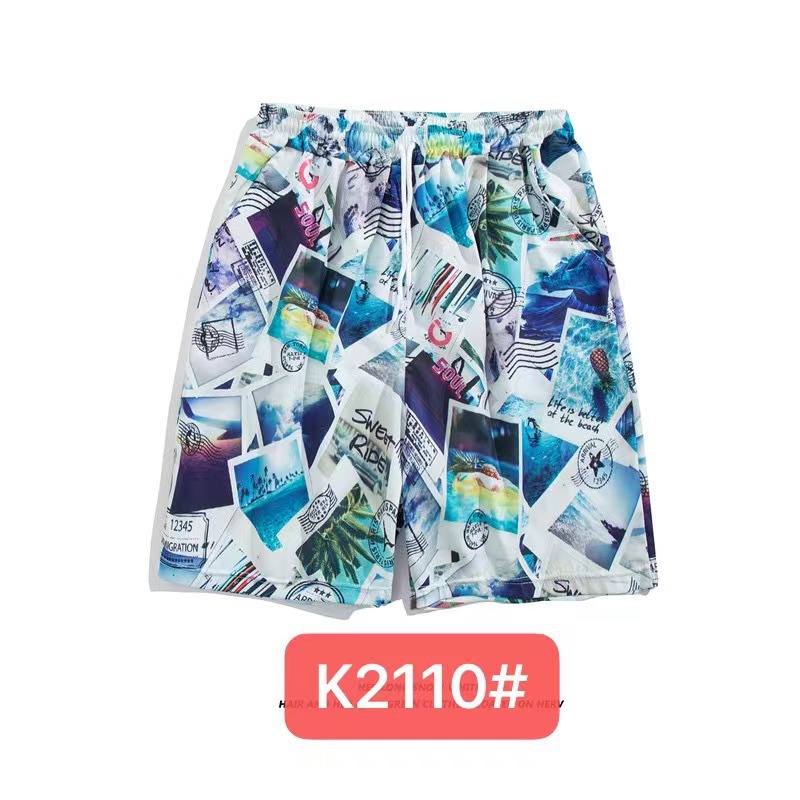 Pantalones de playa de los hombres retro de la pareja Vacaciones de aguas termales anti-vergüenza quinto pantalones ropa exterior pantalones cortos de playa de verano hombres