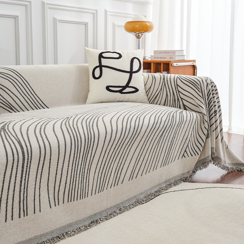Style minimaliste européen, romantique français, housse de canapé extensible, résistante aux rayures, antidérapante, lavable et élastique, adaptée aux animaux de compagnie_voghion.com