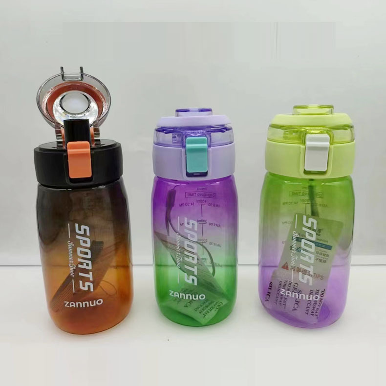 Zanuo Comercio exterior color gradiente Internet celebridad bebida directa taza PC plástico estudiante taza al aire libre 500ml portátil deportes taza