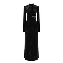 新中式国风秋冬新款改良汉服温婉气质复古旗袍修身连衣裙女日常