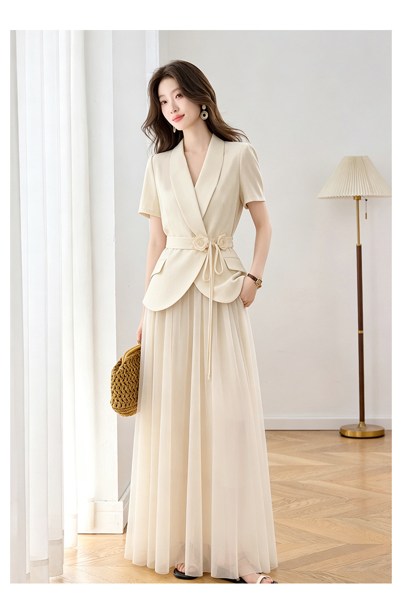 Set vest chân váy nữ công sở phong cách tiểu thư sang trọng, form ôm gọn dáng — Màu ảnh chi tiết 10