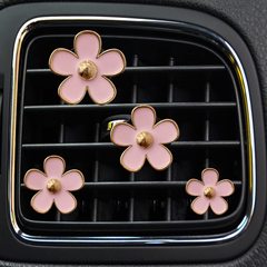 小菊自動車香水アクセサリー合金小菊五弁花自動車吹出口香水装飾クリップ