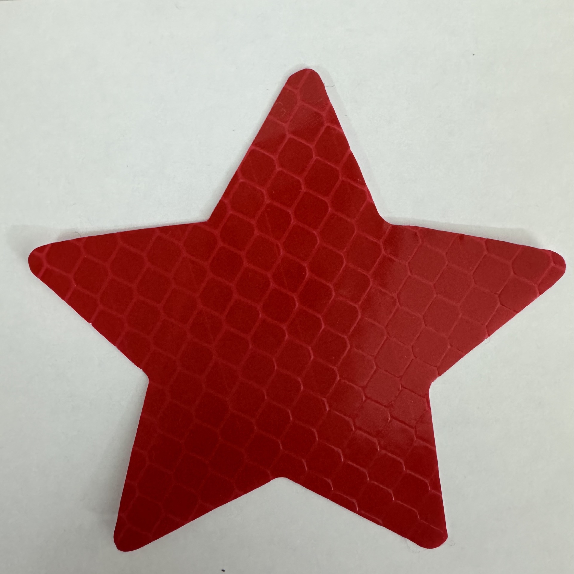 오각별 다이아몬드 반사 스티커(빨간색) 6cm*6cm