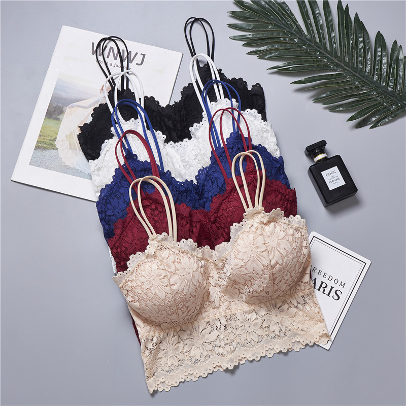 Women Push Up Lace Bra Top Bralette Unde...