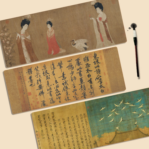 Waterproof pad, mouse pad, desk pad, thickened edge keyboard pad, calligraphy writing pad, Chinese style poetry and painting felt pad