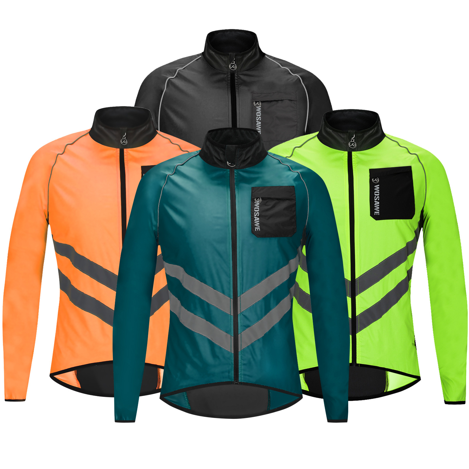 Wosawe off-carretera motocicleta equitación windbreaker bicicleta ciclismo ropa de manga larga piel ropa pesca windbreaker impermeable
