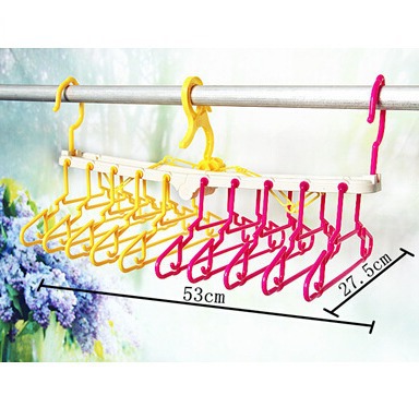 十連児童新生児赤ちゃんハンガー多機能防風滑り止め干し収納無痕創意服掛け10