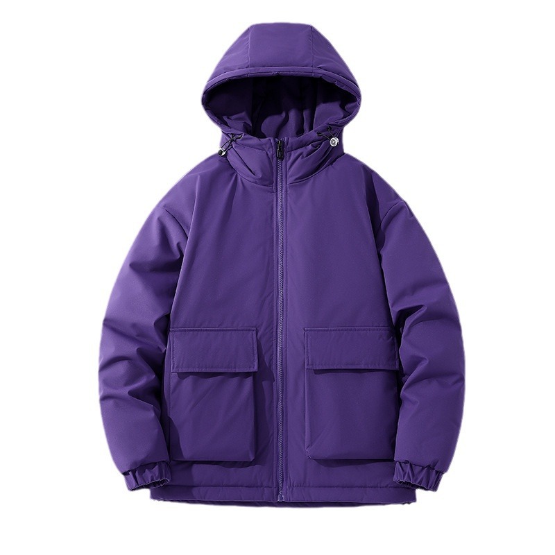 Herrenbekleidung Baumwollkleidung für Männer im Winter, neuer Stil, lockere einfarbige Baumwollkleidung, verdickte Arbeitskleidung, große Baumwolljacke_voghion.com