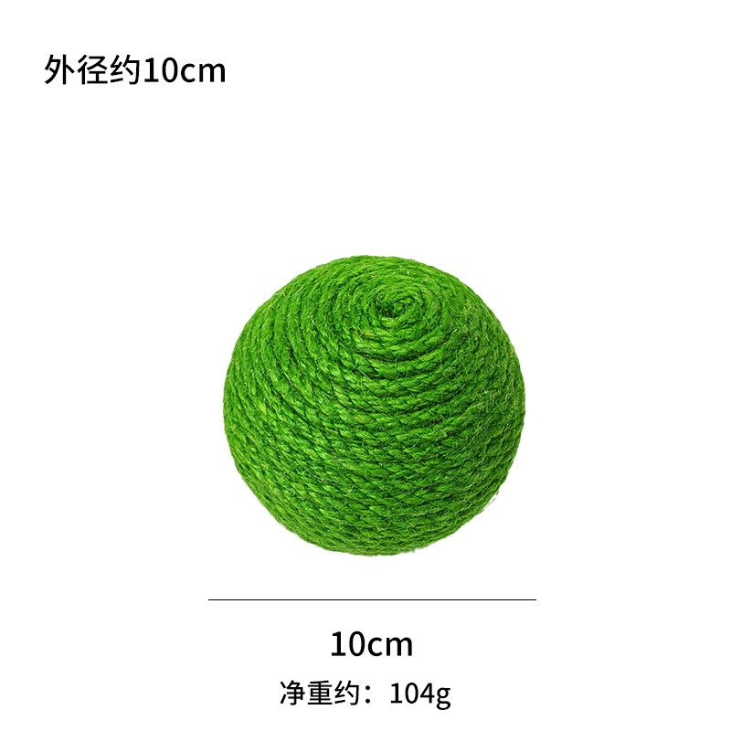 구멍 없는 10cm 녹색 사이잘 볼