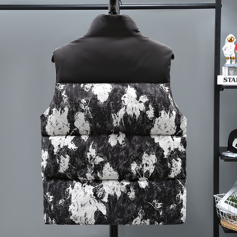 Ανδρικά Ρούχα Μοντέρνο φθινόπωρο και χειμώνα μεταξωτό βαμβακερό γιλέκο για άνδρες Κορεάτικο στυλ με λεπτό γιακά σε προσφορά, βαμβακερό γιλέκο, γιλέκο για άνδρες_voghion.com