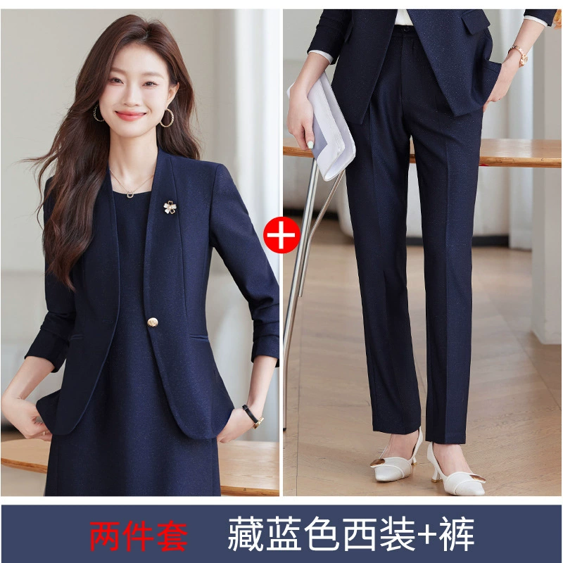 Autumn classic suit, skirt, artificial jacket for work, high-end