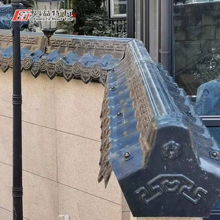 树脂围墙瓦双面墙头瓦仿古别墅树脂瓦一体屋檐瓦片塑料瓦防腐蚀