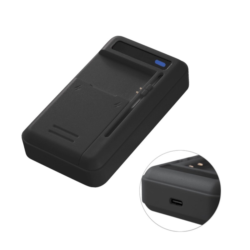 Cargador Universal con Pantalla LCD de ABS Carga Directa para Baterías de Cámara CCD
