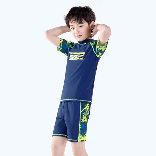 Momasong children's swimsuit, big boy, student swimsuit, teenager fat child split swimsuit and swimming trunks suit