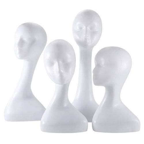 Hat holder plastic female head dummy head white female head mold abstract head wig hat scarf display stand