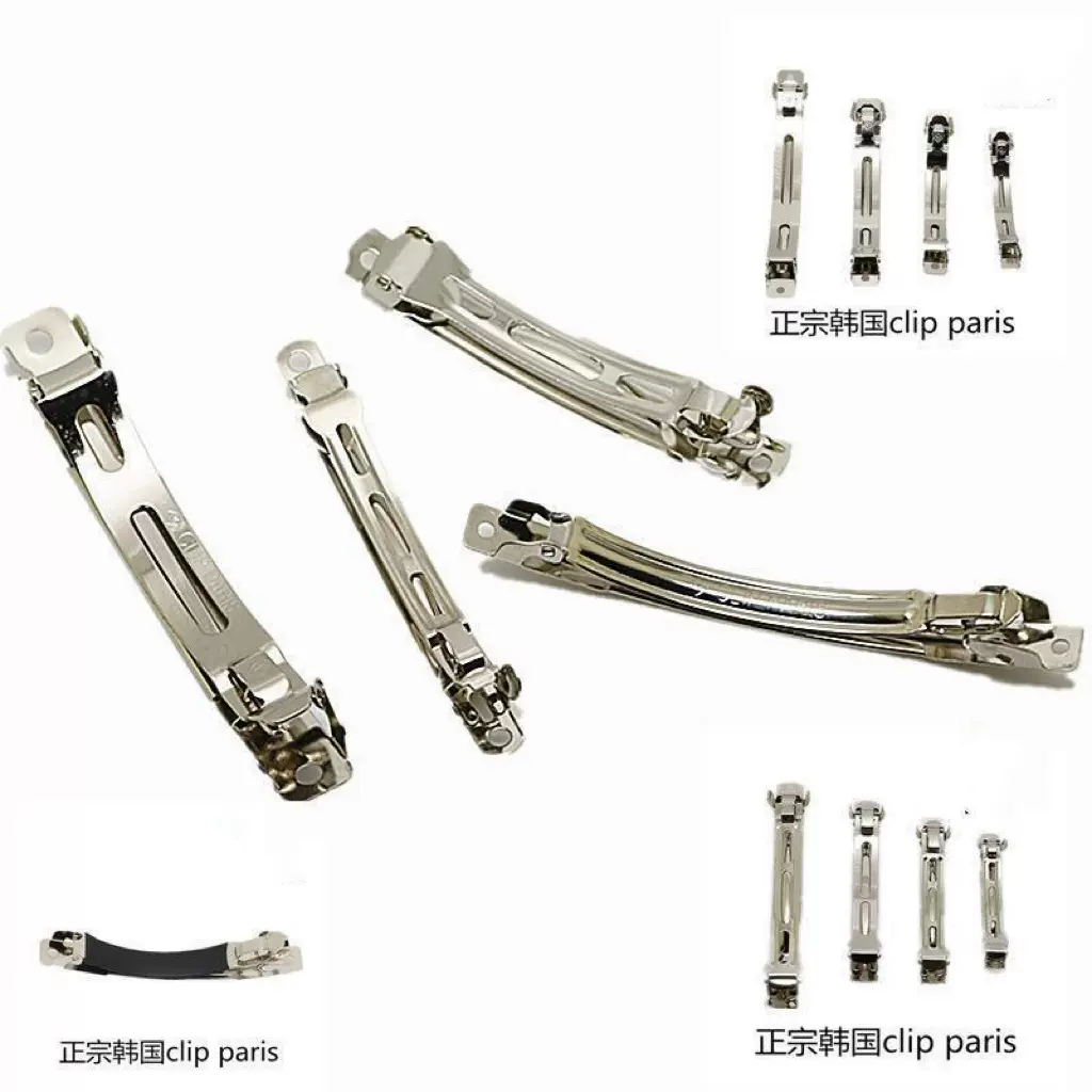 6cm~10cm韩国clip paris 宽三片自动发夹 弹簧夹 顶夹diy头饰配件