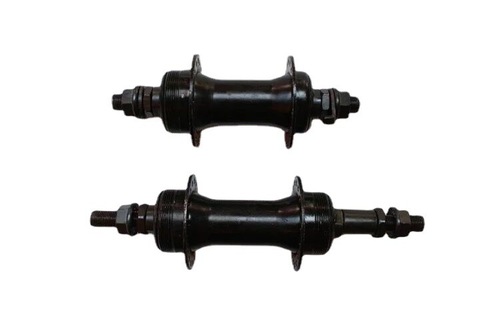 Mountain bike iron solid 36-hole hub Black rotating front wire with rear double wire axle leather riding supplies