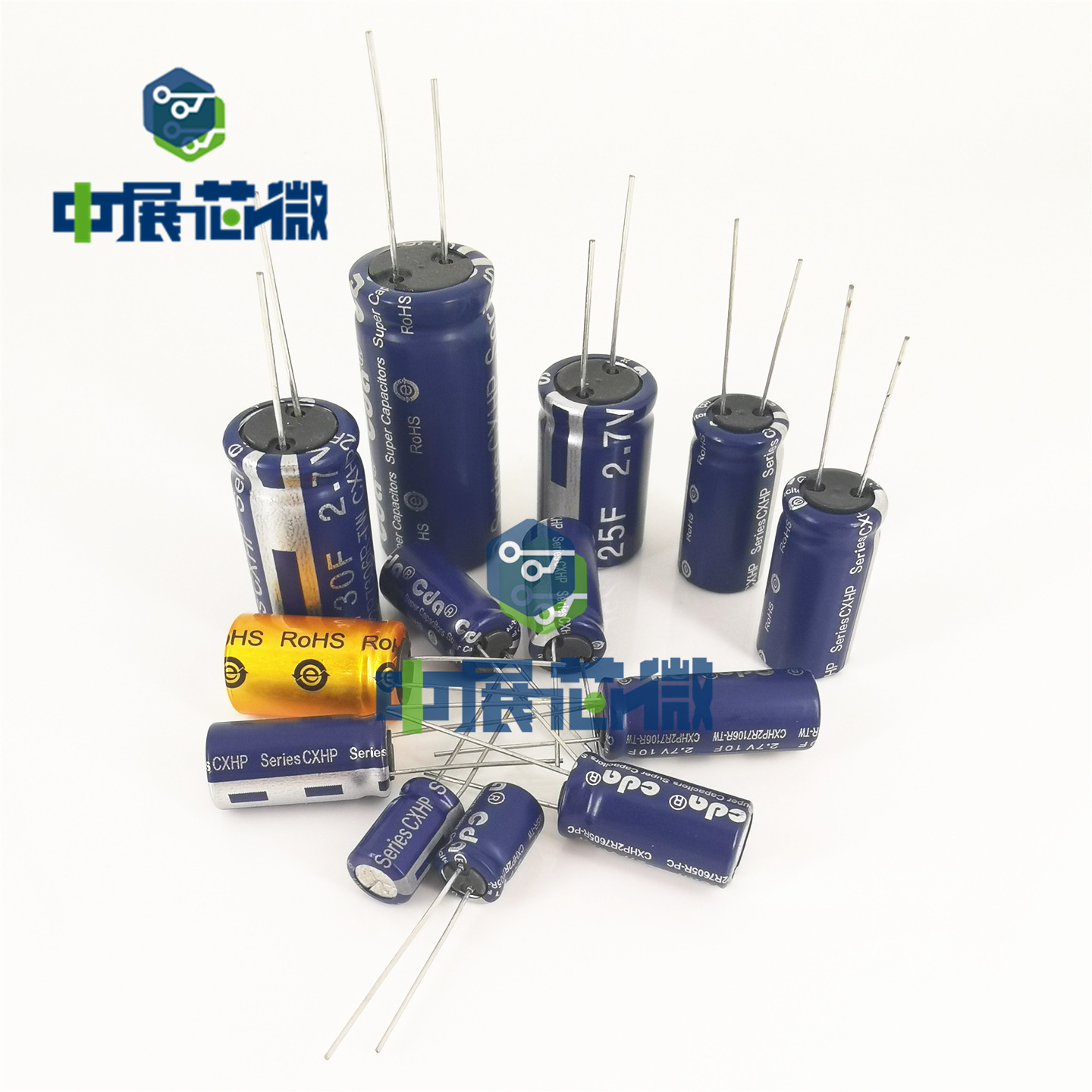 CDA超级电容器2.7V 1F 3.3F 4.7 10F 25 30F 50 60 120F 法拉电容