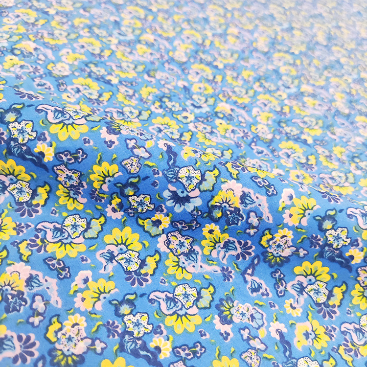 Nuevo 60 años peinado plano 100% algodón tela impresa de vestido