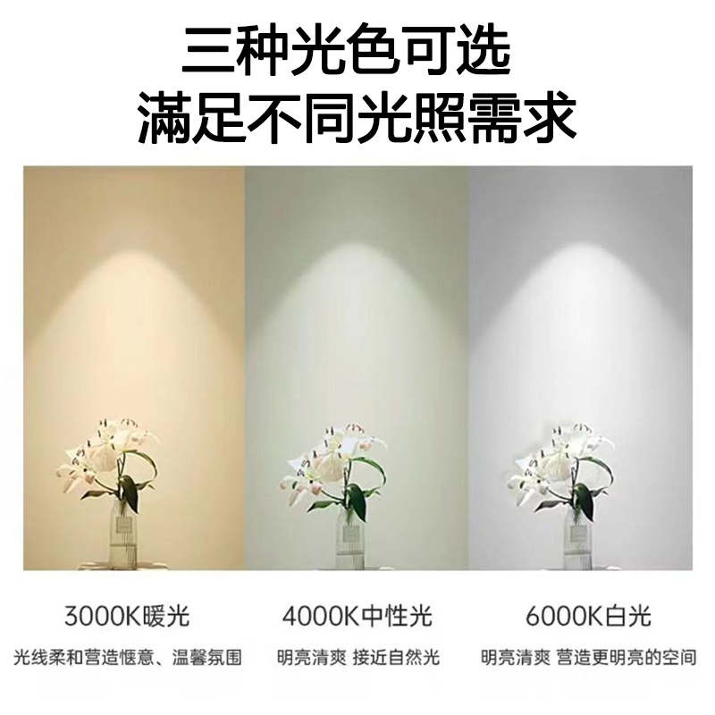Lámpara Downlight LED Redonda Empotrable 7W de Hierro para Techo