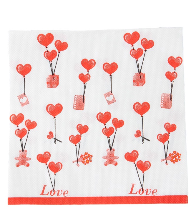 85g Weight Napkins Kitchen and drinking utensils Napkins Personal Care Type Virgin wood pulp Material Valentine'S Day Festival Love, Heart Shape Pattern Romantic Style Valentine'S Day Romantic Love Heart Shape Virgin Wood Pulp Party Supplies Tableware 3