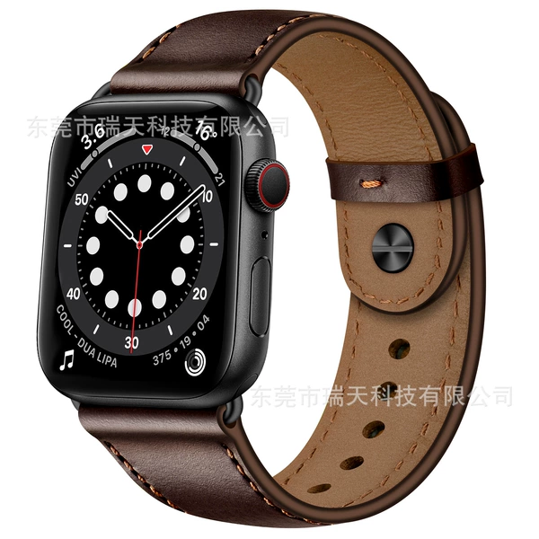 Retro oil wax leather+black connector+black buckle