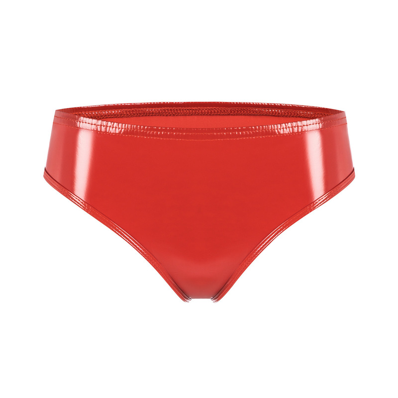 Cross-Border European and American High-Gloss Pvc Patent Leather Sexy Triangle Shorts Latex Ammonia Low-Waist Sexy Narrow-Crotch Shiny Underwear Cross-Border European and American High-Gloss Pvc Patent Leather Sexy Triangle Shorts Latex Ammonia Low-Waist Sexy Narrow-Crotch Shiny Underwear